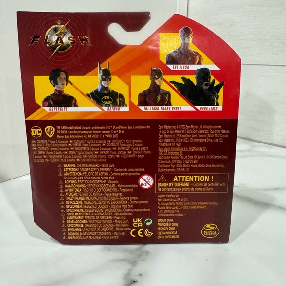 DC THE FLASH MOVIE 4” ACTION FIGURES. SET OF 3. THE FLASH-DARK FLASH-YOUNG BARRY - Picture 6 of 6